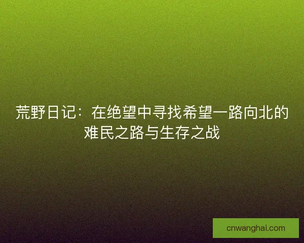 荒野日记：在绝望中寻找希望一路向北的难民之路与生存之战