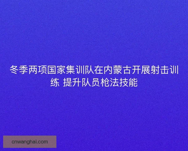 冬季两项国家集训队在内蒙古开展射击训练 提升队员枪法技能